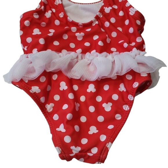 Disney Baby Minnie Mouse One Piece Swimsuit Sz 3-6M - Picture 3 of 13